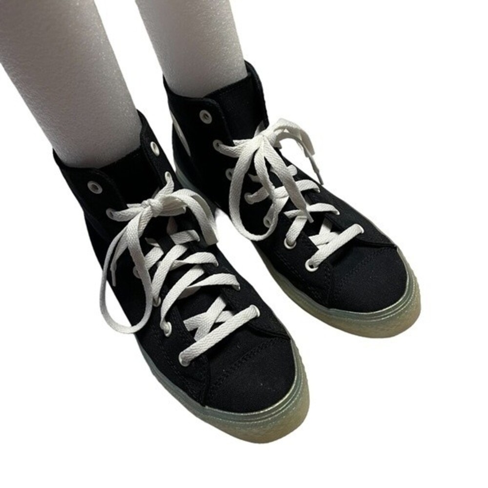 Converse Ctas High Top Black Vintage Logo OrthoLite Sneaker Jr. Size 6/Women 8